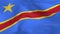 waving looped flag as a background Congo Democratic Republic