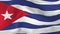 waving looped flag as a background Cuba