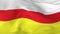 waving looped flag as a background North Ossetia