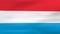 Waving Luxembourg Flag, ready for seamless loop