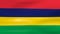 Waving Mauritius Flag, ready for seamless loop