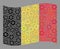 Waving Mechanic Belgium Flag - Collage of Gear Items