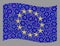 Waving Mechanic Europe Flag - Mosaic with Cog Icons