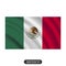 Waving Mexico flag on a white background. Vector illustration