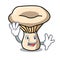 Waving milk mushroom character cartoon