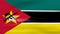 Waving Mozambique Flag, ready for seamless loop