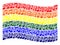 Waving Music Notation LGBT Flag - Collage of Music Notes