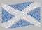 Waving Music Notation Scotland Flag - Mosaic with Music Notes