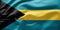 Waving national flag of Bahamas