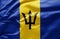 Waving national flag of Barbados