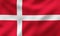 Waving National Flag of Denmark, Ripple Effect