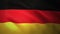 Waving national flag of Germany. Loopable realistic slow motion 3D animation