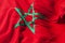 Waving National flag of Morocco