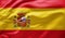 Waving national flag of Spain
