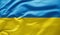 Waving national flag of Ukraine