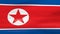 Waving North Korea Flag, ready for seamless loop