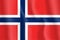 Waving Norway Flag. Realistic Vector Illustration. 3D silk waving effect