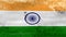 Waving old India Flag, ready for seamless loop