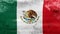 Waving old Mexico Flag, ready for seamless loop