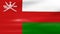 Waving Oman Flag, ready for seamless loop