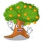 Waving orange tree in the character shape