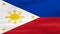 Waving Philippines Flag, ready for seamless loop