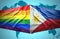 Waving Philippines and Gay flags