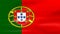 Waving Portugal Flag, ready for seamless loop