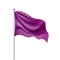 Waving the purple flag on a white background