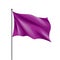 Waving the purple flag on a white background