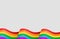 Waving  rainbow LGBT flag isolated on png or transparent  background, Symbol of LGBT gay pride,vector illustration