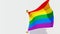 Waving rainbow pride flag. Symbol flag of LGBT,gender and sexual diversity.