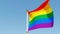 Waving rainbow pride flag. Symbol flag of LGBT,gender and sexual diversity.