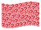 Waving Red Flag Mosaic of Question Icons