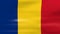 Waving Romania Flag, ready for seamless loop