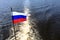 Waving Russian flag