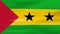 Waving Sao Tome and Principe Flag, ready for seamless loop