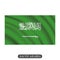 Waving Saudi Arabia flag on a white background. Vector illustration