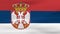 Waving Serbia Flag, ready for seamless loop