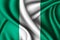 waving silk flag of Nigeria
