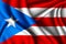 waving silk flag of Puerto Rico