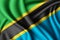 waving silk flag of Tanzania