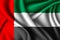 waving silk flag of United Arab Emirates
