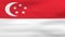 Waving Singapore Flag, ready for seamless loop