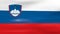 Waving Slovenia Flag, ready for seamless loop