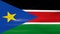 Waving South Sudan Flag, ready for seamless loop