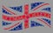 Waving Star Great Britain Flag - Mosaic of Stars