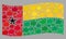 Waving Success Guinea-Bissau Flag - Mosaic with Like Icons