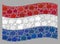Waving Success Netherlands Flag - Mosaic with Thumb Up Icons