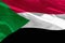 Waving Sudan flag for using as texture or background, the flag is fluttering on the wind